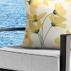 Outdoor Decor by Commonwealth Yellow Cosmos Print Outdoor Pillow Cover 18" x 18" Yellow (Cover Only) - 4 of 4