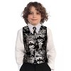 Gioberti Boy's 4pc Paisley Vest Set - 4 of 4