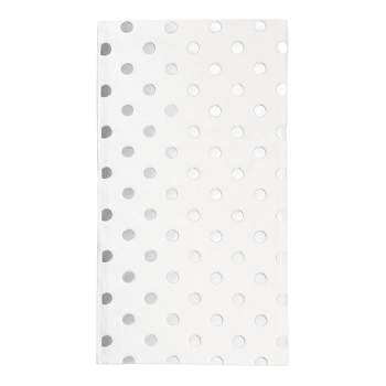 Smarty Had A Party White with Silver Dots Paper Dinner Napkins (600 Napkins)