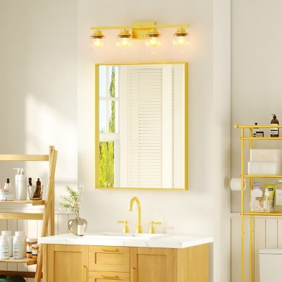Rectangular Aluminum Framed Wall Bathroom Vanity Mirror
