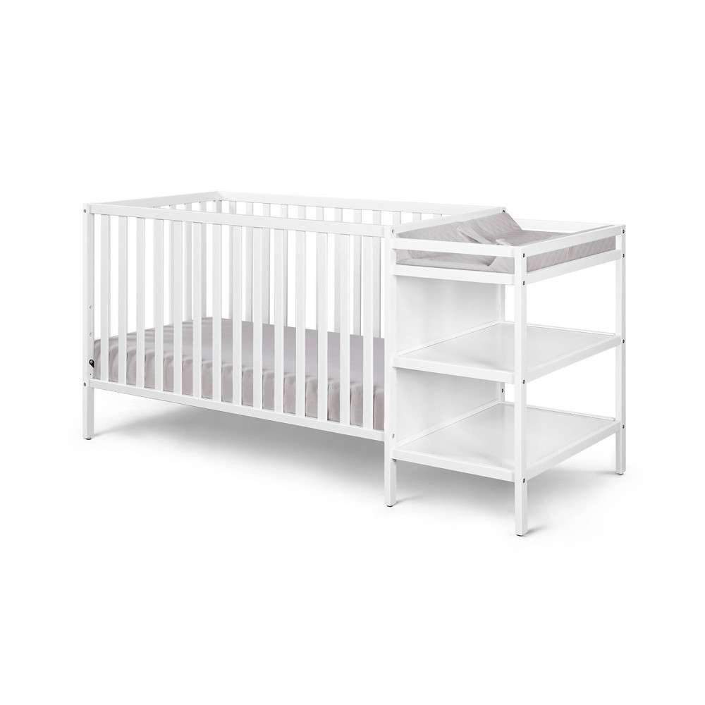 Photos - Kids Furniture Suite Bebe Palmer 3-in-1 Convertible Island Crib and Changer Combo - White