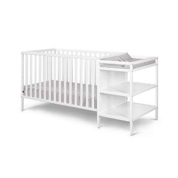 Suite Bebe Palmer 3-in-1 Convertible Island Crib and Changer Combo - White