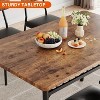Jojoka Dining Table for 2 with Storage Rack, Small Kitchen Table for 2 with Metal Frame - 3 of 3