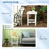 18'' White Square Patio End Table, Weather Resistant Outdoor HDPE Table - 4 of 4