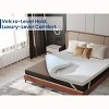 3 in. Gel Memory Foam Mattress Topper with Bamboo Cover White/Gray- Breathable & Supportive - 4 of 4