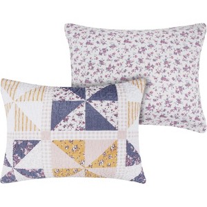 Greenland Home Fashions 2312CS  Pinwheel & Posey Standard Pillow Sham, 20x26Inch - 1 of 3