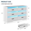 Fredees 7-Drawer Dresser for Bedroom with LED Light, Modern Black Chest with Charging Station for Closet, Living Room, Hallway - 2 of 4