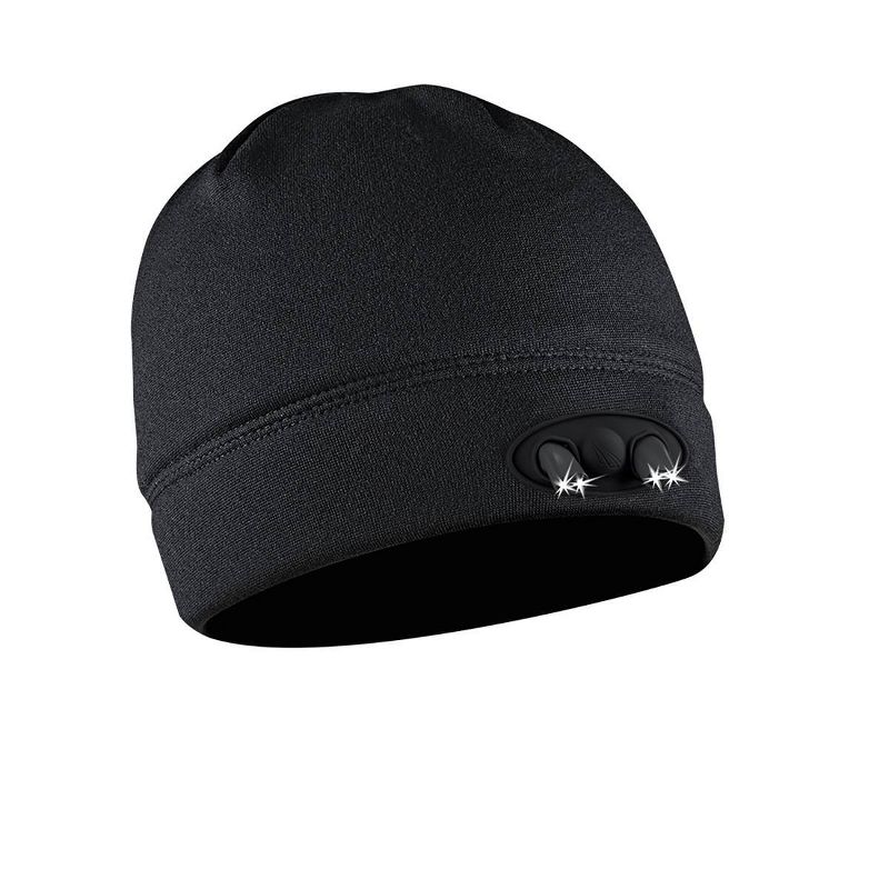 POWERCAP Adult 4 LED Compression Fleece Cap - Black, 1 of 7