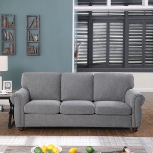 High-quality Chenile Fabric 3-Seater Sofa for Small Spaces, Living Room - The Pop Home - 1 of 4