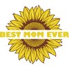 Men's Design By Humans Happy Mothers Day Best Mom Ever Sunflower By CarambaArt T-Shirt - 2 of 2