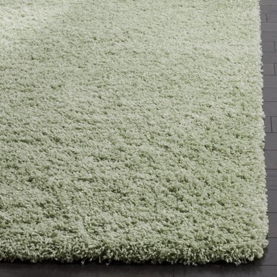 Ivory Hand-knotted Rectangular Shag Synthetic Rug, 3' x 5'