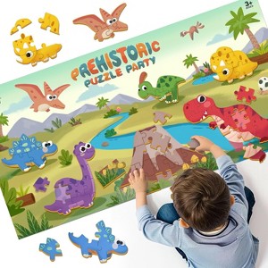 iPlay, iLearn Floor Puzzle for Kids Ages 3-5 4-6, Dinosaur Jigsaw Puzzle - 1 of 3