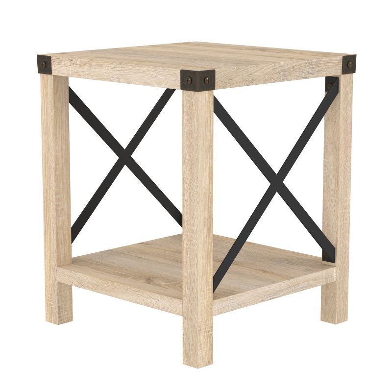 Sophie Rustic Industrial X Frame Side Table - Saracina Home, 4 of 13