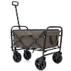 KTMBDW Collapsible Foldable Wagon Cart Beach Wagon Heavy Duty Utility Cart Utility Wagon Grocery Cart for Camping with 3pcs plastic Liner bag /Cover - 3 of 4