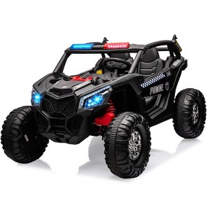 2-Seater 24V Ride-On UTV – Powerful 4WD Electric Car for Kids with Remote Control, Shock Absorbers, Leather Seats, Music & Lights - 1 of 4