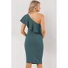Hello Miz Women's Ruffled One Shoulder Maternity Dress - 3 of 4