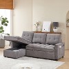 VASIP 78.75" Reclining Sectional Sofa Bed with USB/Tape-C ChargingPorts, Side Storage and Organizer Pockets, L-Shape  for Living Room,Apartment - 2 of 4
