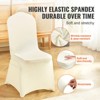 VEVOR Stretch Spandex Folding Chair Covers, Universal Fitted Chair Cover, Removable Washable Protective Slipcovers, for Wedding, (30PCS Ivory White) - 3 of 4