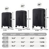 Gulches 3-Piece Luggage Set: 20"/24"/28" ABS Spinner Suitcases in Black with TSA Lock - 2 of 4