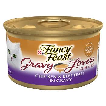 Purina Fancy Feast Gravy Lovers Gourmet Wet Cat Food Chicken & Beef Feast In Grilled Chicken Flavor Gravy - 3oz