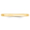 Black Bow Jewelry 2mm to 6mm 10K Yellow Gold Lightweight Domed Comfort Fit Band - 2 of 4