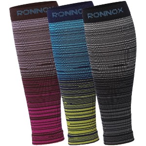 Tipi Toe Unisex 3-Pairs Bright Colored Space Dye Duos Calf Compression Tube Sleeves 12-14 mmHg Great for Athletic & Medical Use - 1 of 1