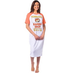 Naruto Shippuden Womens' Ichiraku Ramen Shop Lounge Sleep Shirt Nightgown - 1 of 3
