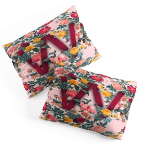 Deny Designs Standard Burcu Korkmazyurek Summer Botanical Monogram Pillow Shams - 1 of 3