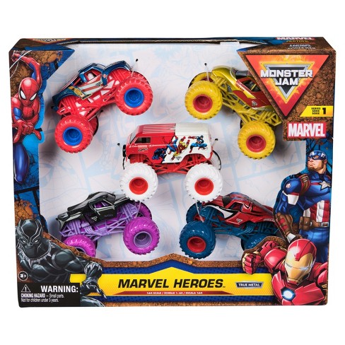 Monster Jam Marvel Heroes 5 pack Target