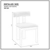 CAVINAS Dining Chairs Kitchen Chairs Set of 2 Boucle Upholstered Kitchen Side Chairs with Open Back for Kitchen - 3 of 4