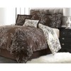 FIONECA Foliage Patterned Reversible Comforter Set Coordinating Shams Machine Washable Natural Elegance Bedding For Bedrooms - 3 of 4