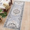 COZONY Washable Runner Rug Vintage Oriental Area Rugs for Bedroom Aesthetic Entryway Rug Non Slip Throw Rugs with Rubber Backing Distressed Carpet - 3 of 4