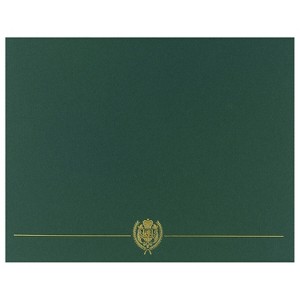 Great Papers Classic Crest Certificate Holders 12" x 9.38" Hunter Green 50/Pack (903118PK10) - 1 of 3