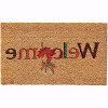 HomeRoots 17" X 29" Natural And Orange Fall Leaves Welcome Coir Outdoor Door Mat - 4 of 4