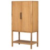 71.8"H Sophisticated Oak Veneer Storage Cabinet with Multiple Storage Functions, 2-Door Buffet Sideboard - ModernLuxe - 4 of 4
