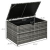 Aghana Digitals 113 Gallon Rattan Outdoor Storage Box with Waterproof Liner & Pneumatic Lift, Steel - 4 of 4