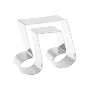Unique Bargains Pastry Cutter Music Note Cookie Cutter Dishwasher Safe Stainless Steel Silver Tone 1Pcs - 1 of 4