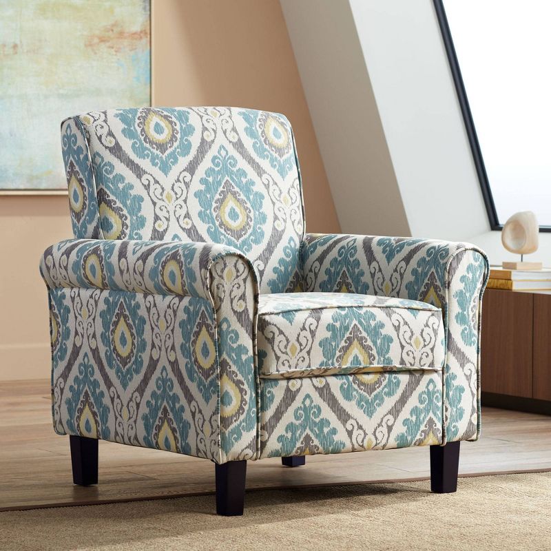 Studio 55D Lansbury Multi-Color Ikat Print Fabric Accent Chair, 2 of 10