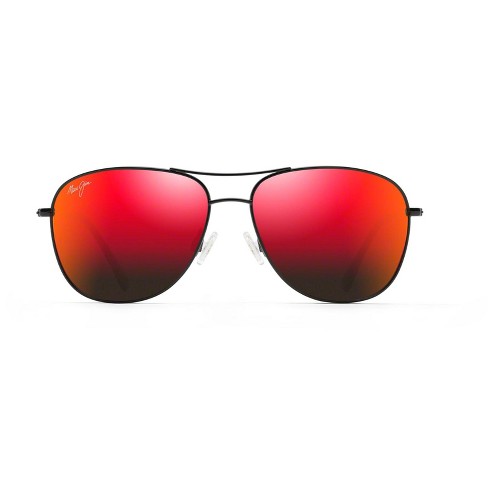 Red and store black sunglasses