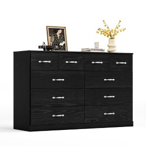 Modern 54" Wide Dresser & Chest of Drawers, Wood & Metal Design, Doubles as TV Stand, Storage for Bedroom & Living Room - 1 of 4