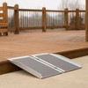 Silver Spring Mobility and Utility Ramp, 3 Foot Long Single Folding Textured Grit Traction Surface, 600 lb Capacity with 2 Inch Side Rails, Silver - 4 of 4