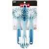 GoodCook Ready 3pk Dish Brush Set: Rubber & Plastic Cleaning Tools, Blue, 11.5" Height, 5.75" Width, 2.25" Depth - image 3 of 4