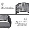 IULULU 3-Piece Outdoor Bistro Set, All-Weather Woven Rope Patio Furniture with Cushions & Table - 2 of 4
