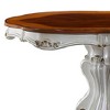 48" Picardy Accent Table Antique Pearl & Cherry Oak - Acme Furniture: Carved Details, Round Shape - 2 of 4