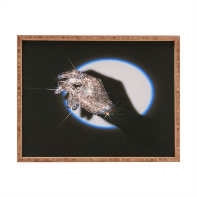 Samantha Hearn Vintage Shiny Disco Hand Rectangular Tray - Deny Designs