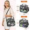 OPUX Double Decker Lunch Box Men Women, Insulated Leakproof Cooler Bag Adult Work, Dual Compartment Pail Tote Boys Girls Kids - 3 of 4