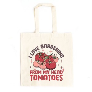 City Creek Prints I Love Gardening Canvas Tote Bag - 15x16 - Natural - 1 of 2