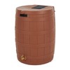 Good Ideas Rain Wizard 50 Gallon Plastic Outdoor Home Rain Barrel Water Storage Collector with Brass Spigot and Flat Back Design, Terra Cotta (3 Pack) - 2 of 4