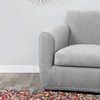 Stretch Modern Block Chair Slipcover Gray - Sure Fit: Furniture Protector, Elastic-Fit Bottom - 3 of 3