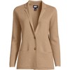 Lands' End Women's Fine Gauge Cotton Button Front Blazer Sweater - 3 of 4